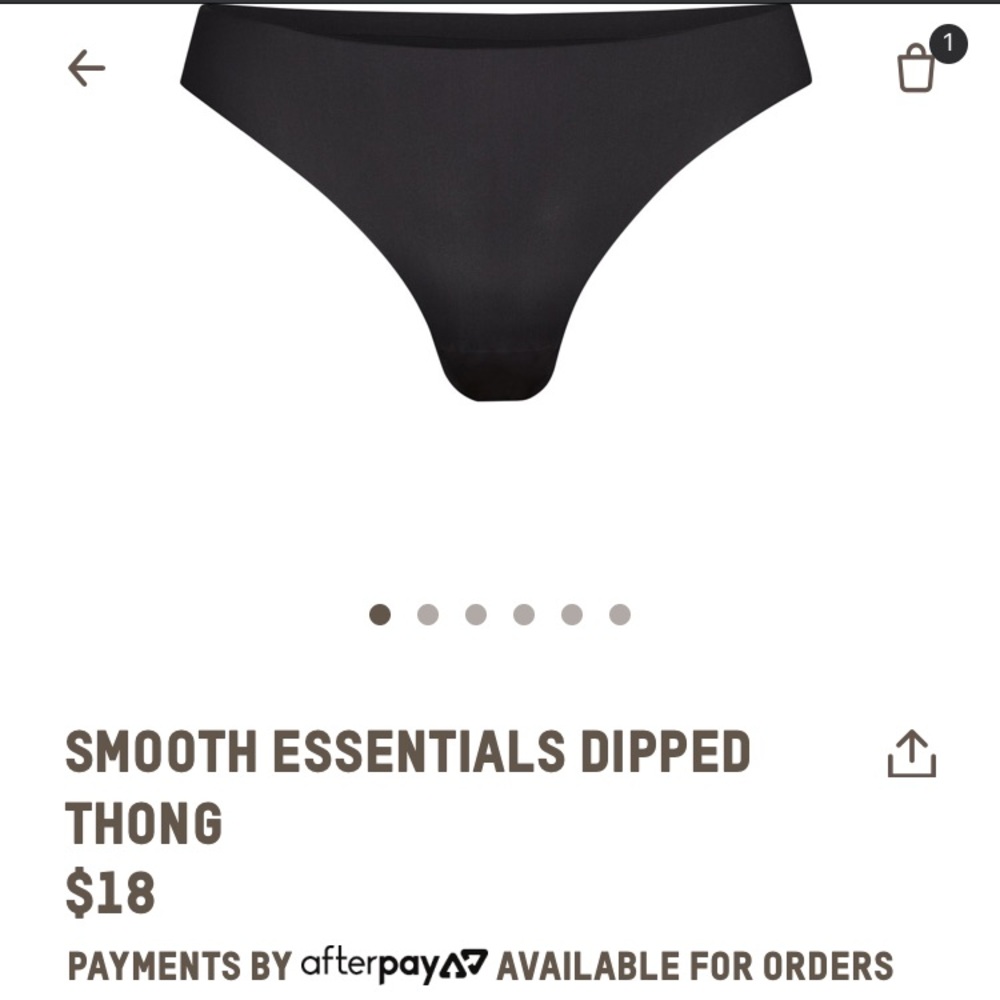 XX SOLD XX Skims || Smooth Essentials Dipped Thong - Picture 6 of 8